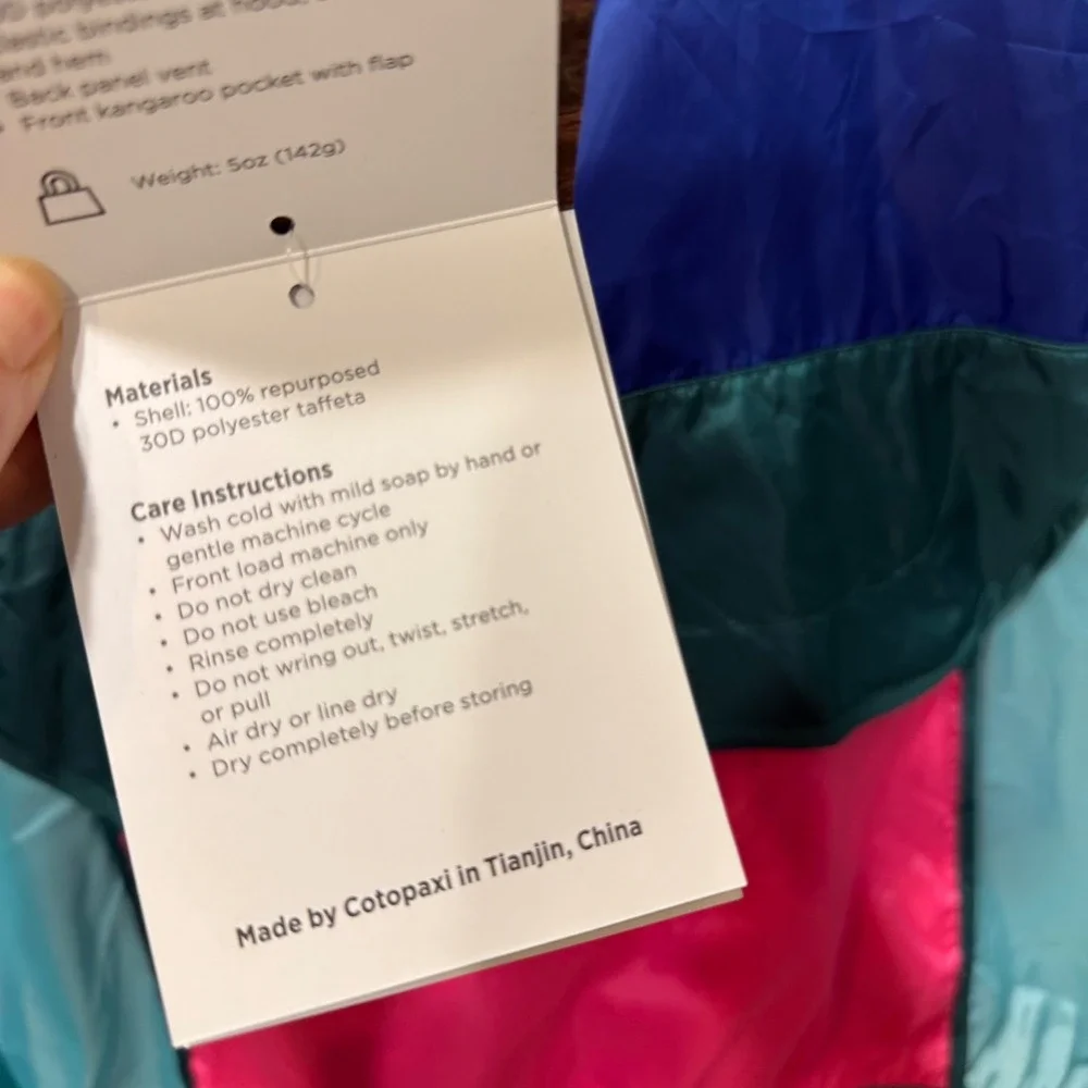 Cotopaxi Teca Half Zip Windbreaker Colorblock NWT Packable Women XS Lightweight - Picture 10 of 16